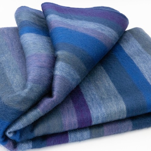 Soft warm striped alpaca - soft,